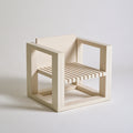 Sedia cubo evolutiva per bambini in legno, colore legno naturale