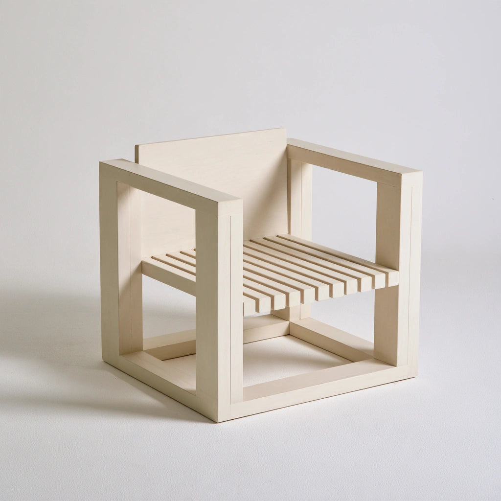 Sedia cubo evolutiva per bambini in legno, colore legno naturale